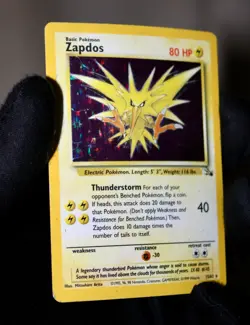 Zapdos 15/62 Holo Rare - Vintage 1999 Fossil Set Pokemon Card - Heavily Played - Image 4