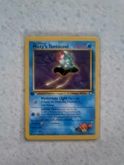 1st Edition Misty's Tentacool 32/132 Pokemon Gym Heroes Trading Card 2000 - Image 3