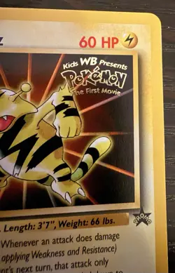 Electabuzz Kids WB Pokemon The First Movie Regular Basic HP60 Pokemon TCG Card - Image 3