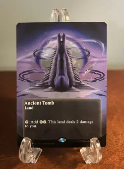 MTG Ancient Tomb (0136) (Borderless) (Galaxy Foil) Edge of Eternities NM EOE - Image 1