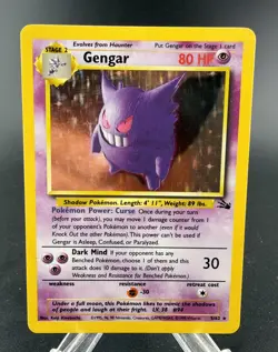 1999 Pokemon Fossil Gengar #5/62 LP/MP - Image 1