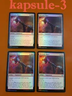 4x Meteoric Mace | FOIL | Commander Masters | MTG Magic Cards - Image 1