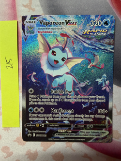 Pokemon TCG Vaporeon VMAX SWSH 182 Promo Holo LP - Image 1