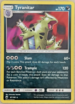 Tyranitar Celestial Storm 87/168 Holo Rare 2018 Pokemon TCG Near Mint - Image 1