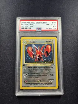 2001 P.M. Neo Discovery Scizor Holo PSA 8.5 Mint First 1st Edition 10/75 Pokemon - Image 1