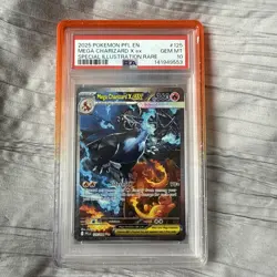 Mega Charizard X Ex 125/094 Phantasmal Flames PSA 10 Gem Mint Pokemon - Image 1
