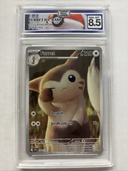 2025 Pokemon Furret Illustration Rare #168 HGC 8.5 (sb3) - Image 1
