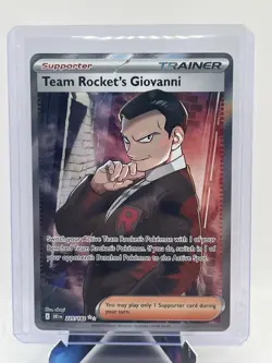 Team Rocket’s Giovanni 225/182 Pokemon Destined Rivals Full Art Ultra Rare NM - Image 1