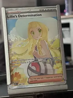 Pokemon Lillie's Determination 184/132 Me01: Mega Evolution Holo Rare Trainer - Image 1