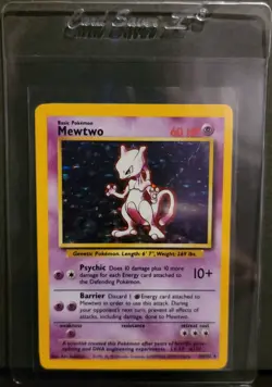 1999 Pokemon Base Set Unlimited Mewtwo Holo 10/102 MINT Potential 10 - Image 1