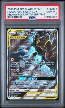 2019 POKEMON SM BLACK STAR PROMO #SM193 FULL ART/GARCHOMP & GIRATINA GX PSA 10 - Image 1