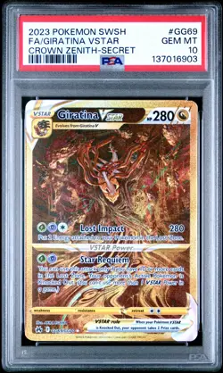 2023 POKEMON SWORD & SHIELD CROWN ZENITH SECRET FULL ART/GIRATINA VSTAR PSA 10 - Image 1