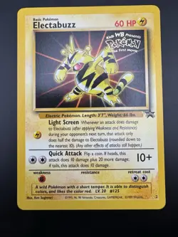 Electabuzz #2 1999 Pokemon Black Star Promo Stamped WOTC Vintage - Image 3