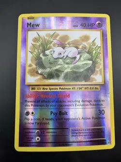 Mew 53/108 Reverse Holo Rare Pokemon XY Evolutions 2016 - Image 3
