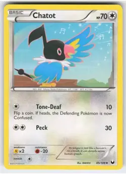 Pokemon TCG Chatot 85/108 Dark Explorers Uncommon Regular - Image 1