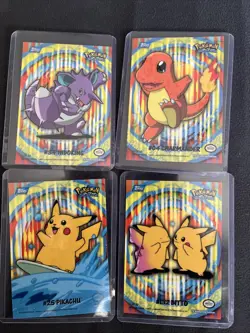 Pikachu, Charmander, Arbok, Jigglypuff Stick On 2000 Topps Pokemon TV Animation - Image 1