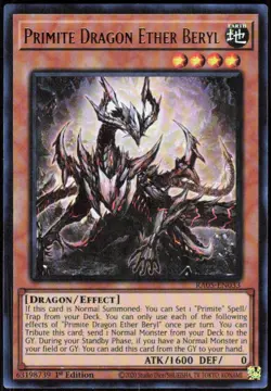 Primite Dragon Ether Beryl RA05-EN033 Super Rare Rarity Collection 5 Yu-Gi-Oh NM - Image 1