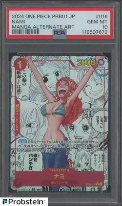 2024 One Piece PRB01 Japanese Nami Manga Alternate Art PSA 10 GEM MINT - Image 1