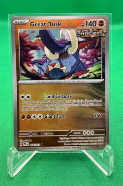 Great Tusk (Master Ball Pattern) 055/131 SV: Prismatic Evolutions NM Pokemon - Image 1