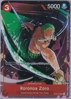 2023 One Piece Roronoa Zoro Gift Collection (Alt Art) ST01-013 Promo Foil NM ENG - Image 1