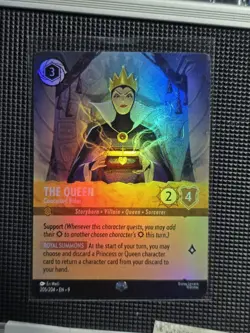 Disney Lorcana Fabled THE QUEEN Conceited Ruler Epic Foil #205/204 - Image 1