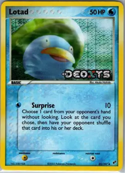 Lotad - 035/107 35/107 Reverse Holo Deoxys - Pokemon Card - NM - Image 1