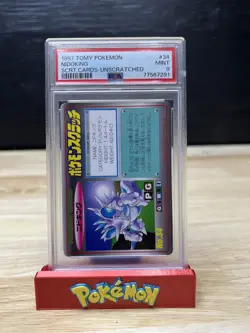 PSA 9 Nidoking 34 Tomy Pokemon Scratch Cards 1997 Scrt.Cards Unscratched - Image 1