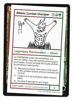 MTG: *ABIAN, LUVION USURPER (TEST CARD)* - Mystery Booster - Magic the Gathering - Image 1