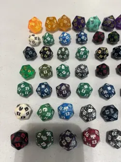 Spindown D20s Lot Oversized And Standard Size Old Mtg Sets Included 56 Dice - Image 2