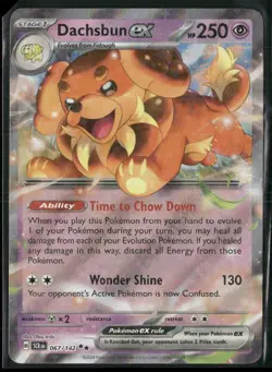 2024 Pokemon Stellar Crown Double Rare Holo #67 Dachsbun EX - Image 1
