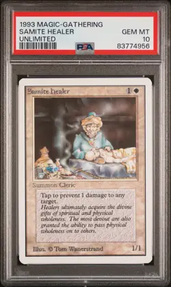 Samite Healer - Unlimited - MTG - GEM MINT - PSA 10. POP 18. More MTG in Store. - Image 1