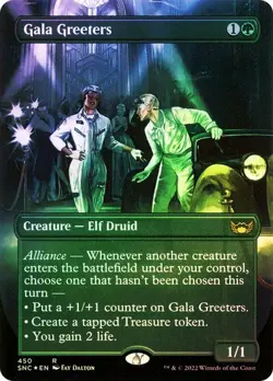 Gala Greeters - FOIL - Streets Of New Capenna - Borderless Promo - Magic - MTG - Image 1