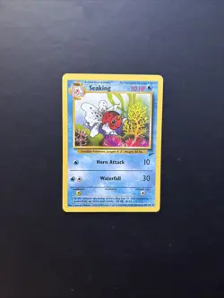 Seaking 60/130 Uncommon Base Set 2 Pokemon NM 2000 Vintage WOTC - Image 1