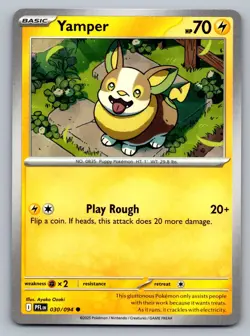 Pokemon TCG ME02: Phantasmal Flames Yamper 030/094 - Image 1