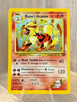 Pokemon-Blaine's Arcanine [1999-2000 WoTC] #1/132 Holo Rare(NM-MT)-Gym Challenge - Image 1
