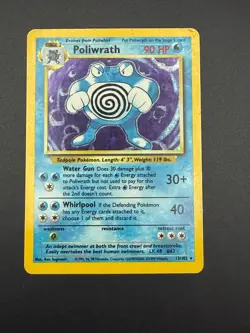 Pokemon Poliwrath Holo Holo Rare Base Set 013/102 LP - Image 1
