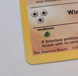 Pokemon Aerodactyl 1/62 Holo Rare 1st Edition Fossil PRERELEASE Stamped - Image 3