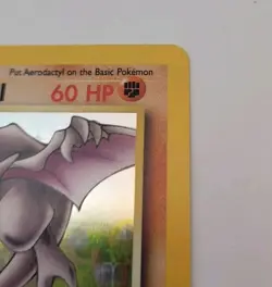 Pokemon Aerodactyl 1/62 Holo Rare 1st Edition Fossil PRERELEASE Stamped - Image 4