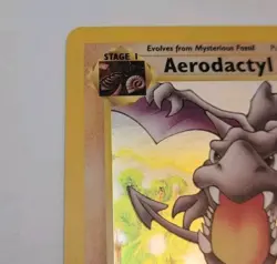 Pokemon Aerodactyl 1/62 Holo Rare 1st Edition Fossil PRERELEASE Stamped - Image 5