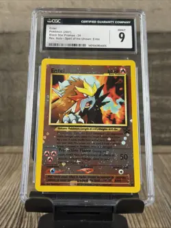 Pokemon 2001 Entei Black Star Promo 34 Trading Card CGC 9 - Image 1