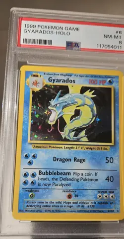 1999 Pokemon Base Set (GYARADOS HOLO )🌊 6/102 Near Mint - Mint, Card # /102 - Image 1