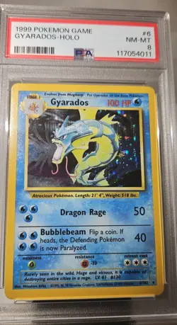 1999 Pokemon Base Set (GYARADOS HOLO )🌊 6/102 Near Mint - Mint, Card # /102 - Image 2
