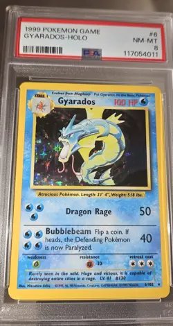 1999 Pokemon Base Set (GYARADOS HOLO )🌊 6/102 Near Mint - Mint, Card # /102 - Image 3