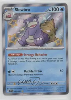 Shiny Rare - Slowbro Pokemon Scarlet & Violet Paldean Fates PAF #117 - Image 1