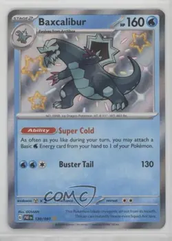 Shiny Rare - Baxcalibur Pokemon Scarlet & Violet Paldean Fates PAF #130 - Image 1