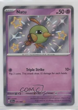 Shiny Rare - Natu Pokemon Scarlet & Violet Paldean Fates PAF #151 - Image 1