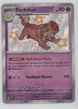 Shiny Rare - Dachsbun Pokemon Scarlet & Violet Paldean Fates PAF #161 - Image 1