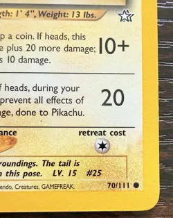 Pikachu 70/111 Neo Genesis Common Basic HP50 Regular Pokemon TCG Card English - Image 5