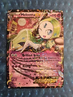 Pokemon TCG Meloetta-EX Legendary Treasures Holo Rare Card RC11/RC25 Very Nice - Image 1