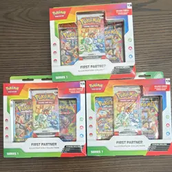 Pokemon First Partner Illustration Collection Series 1 Box Lot Charmander Rowlet - Image 1